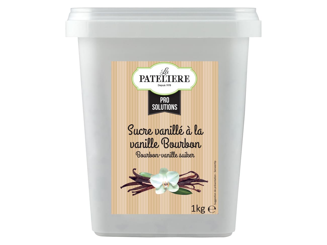 Sucre vanillé naturel - à la vanille Bourbon - 1 kg - La Patelière