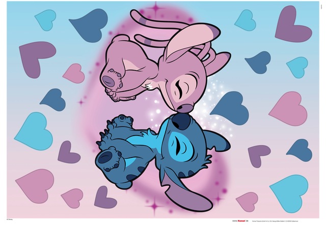 Komar Wandtattoo »Stitch and Angel Cutie - Grösse 50 x 70 cm« selbstklebend, Wandsticker, Kinderzimmer