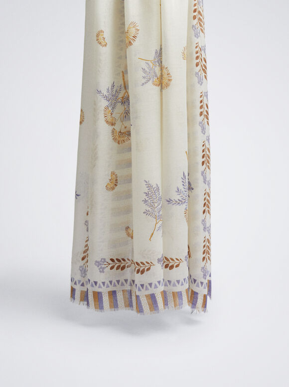 Lenço estampado - Branco-sujo
