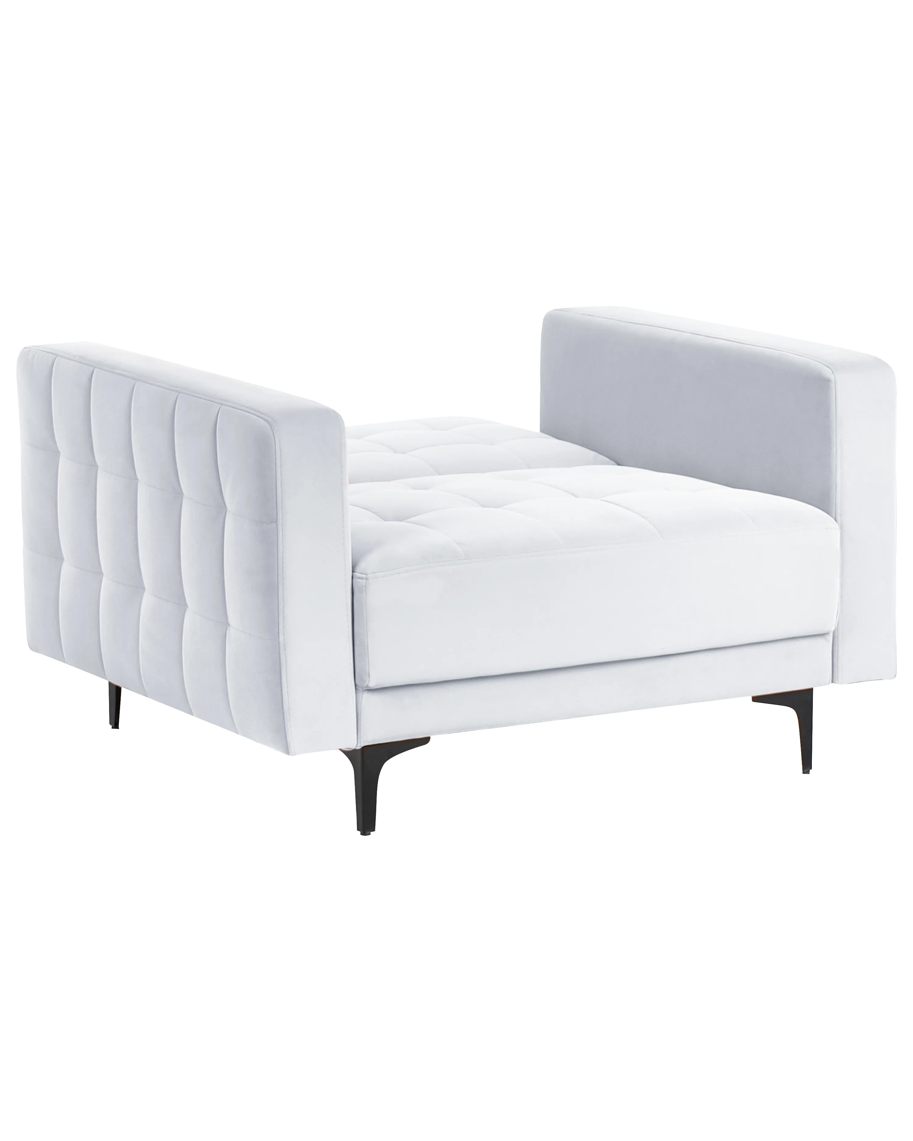 Fauteuil ABERDEEN Fluweel Lichtgrijs
