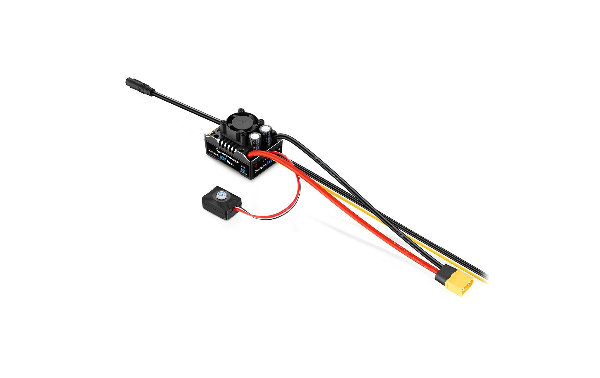 Brushless Regler Xerun AXE Plus R3 135A Sensored FOC, 2-6S<br>Brushless Sensored FOC ESC für Crawler im Massstab 1:10, 1:8 und 1:6