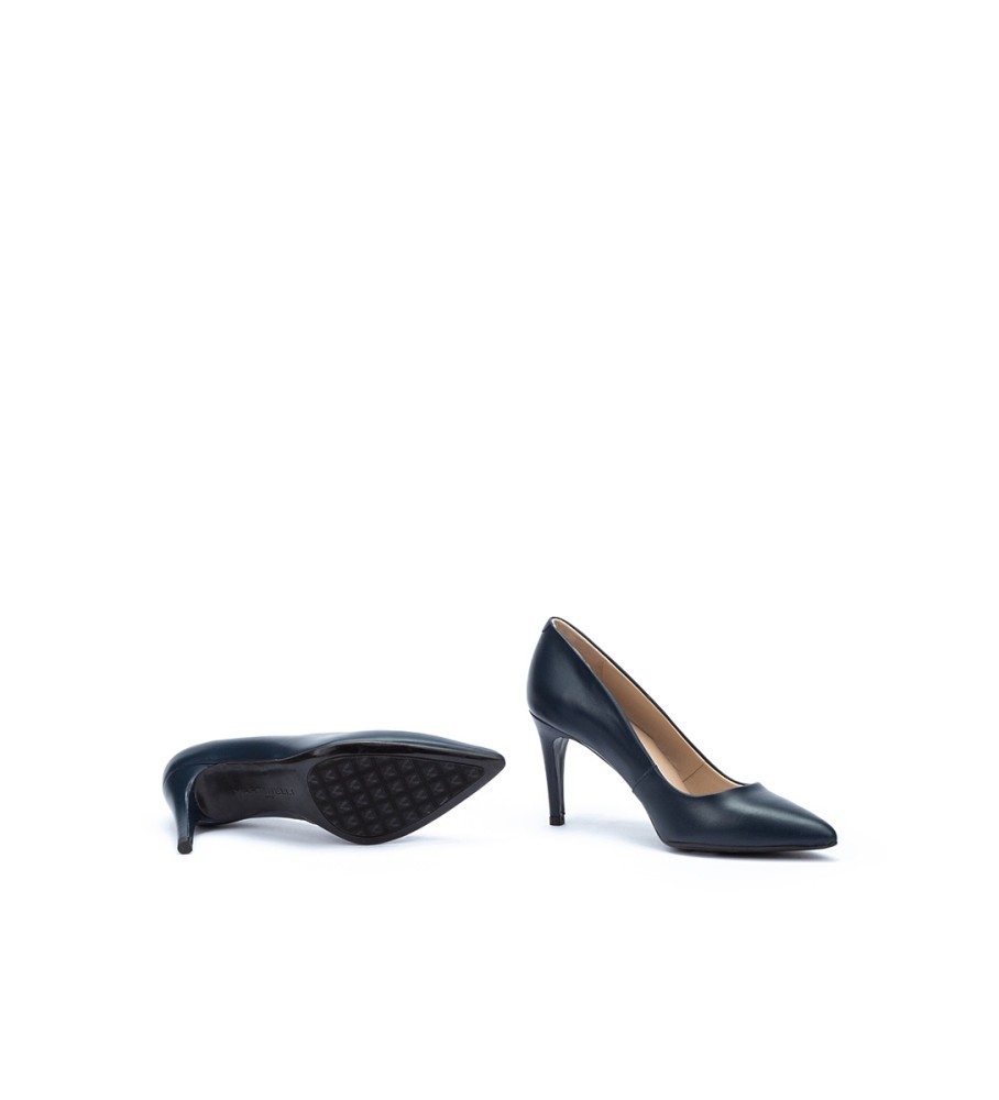 Sapatos Martinelli Thelma em couro azul-marinho - Altura do salto: 8,5 cm -