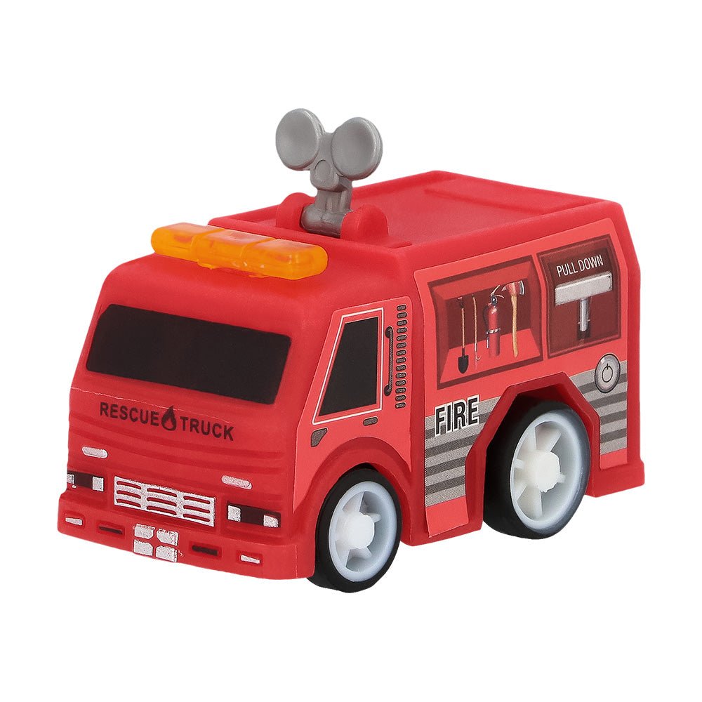 Brandweer Uitdeelcadeautjes Terugtrek Auto'S 5,3cm 4st