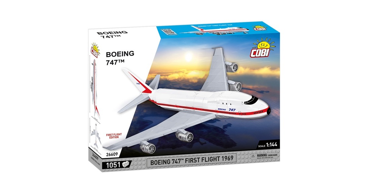 COBIBoeing 747 First Flight 1969 Constructiespeelgoed  (Schaal 1:144)