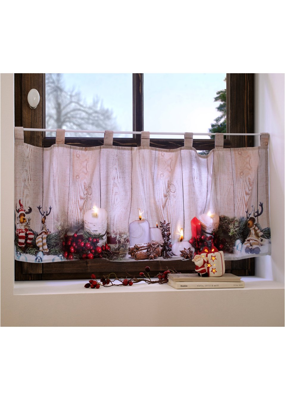 Brise-bise à LED imprimé Noël