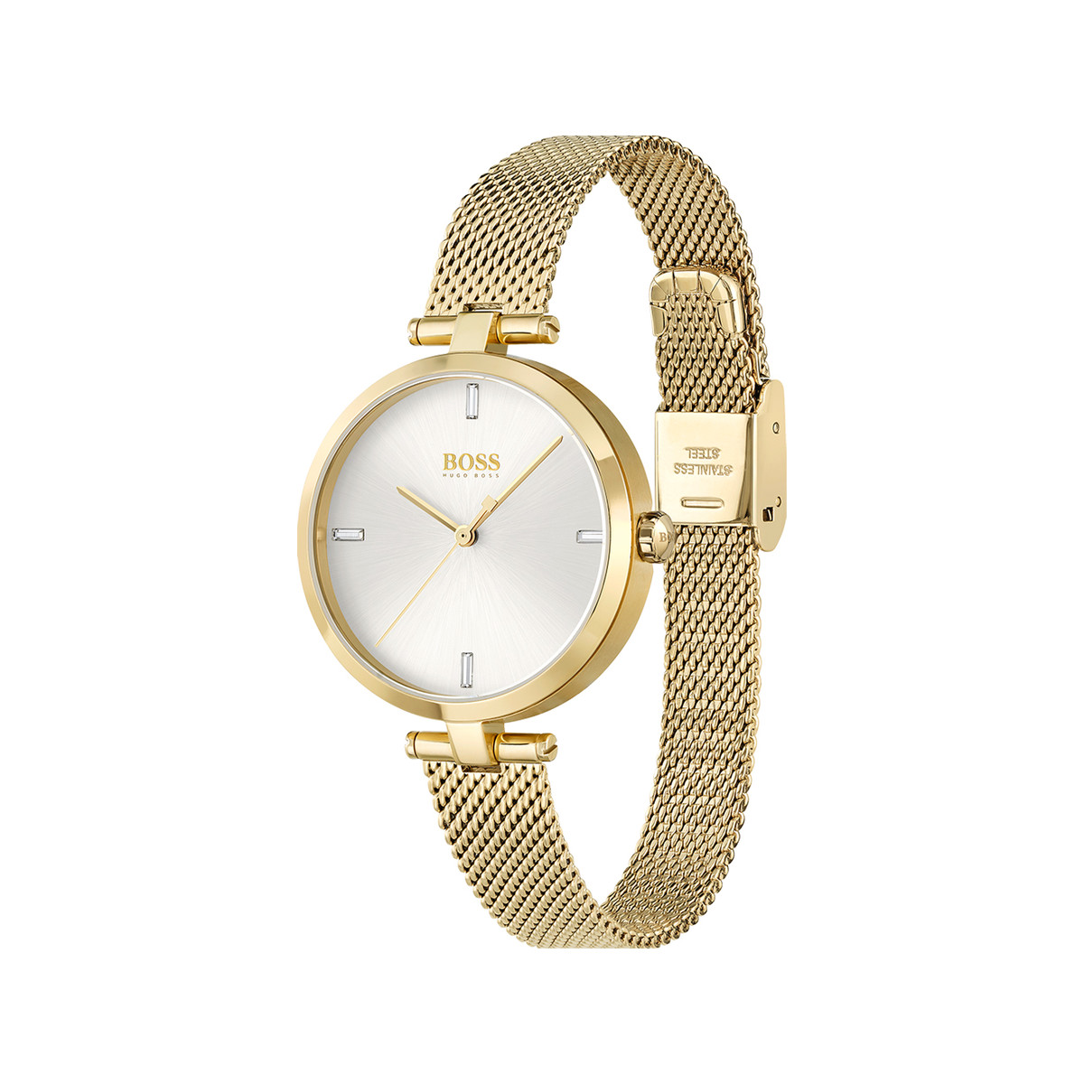 Montre Boss femme acier doré jaune