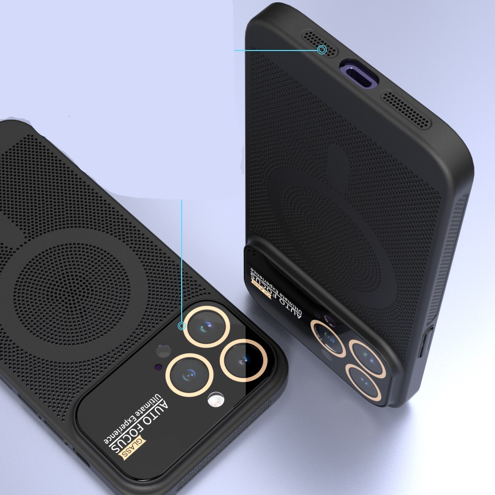 iPhone 15 Pro MagSafe Hardcase Hülle mit Kameraglasschutz - Dunkelgrün