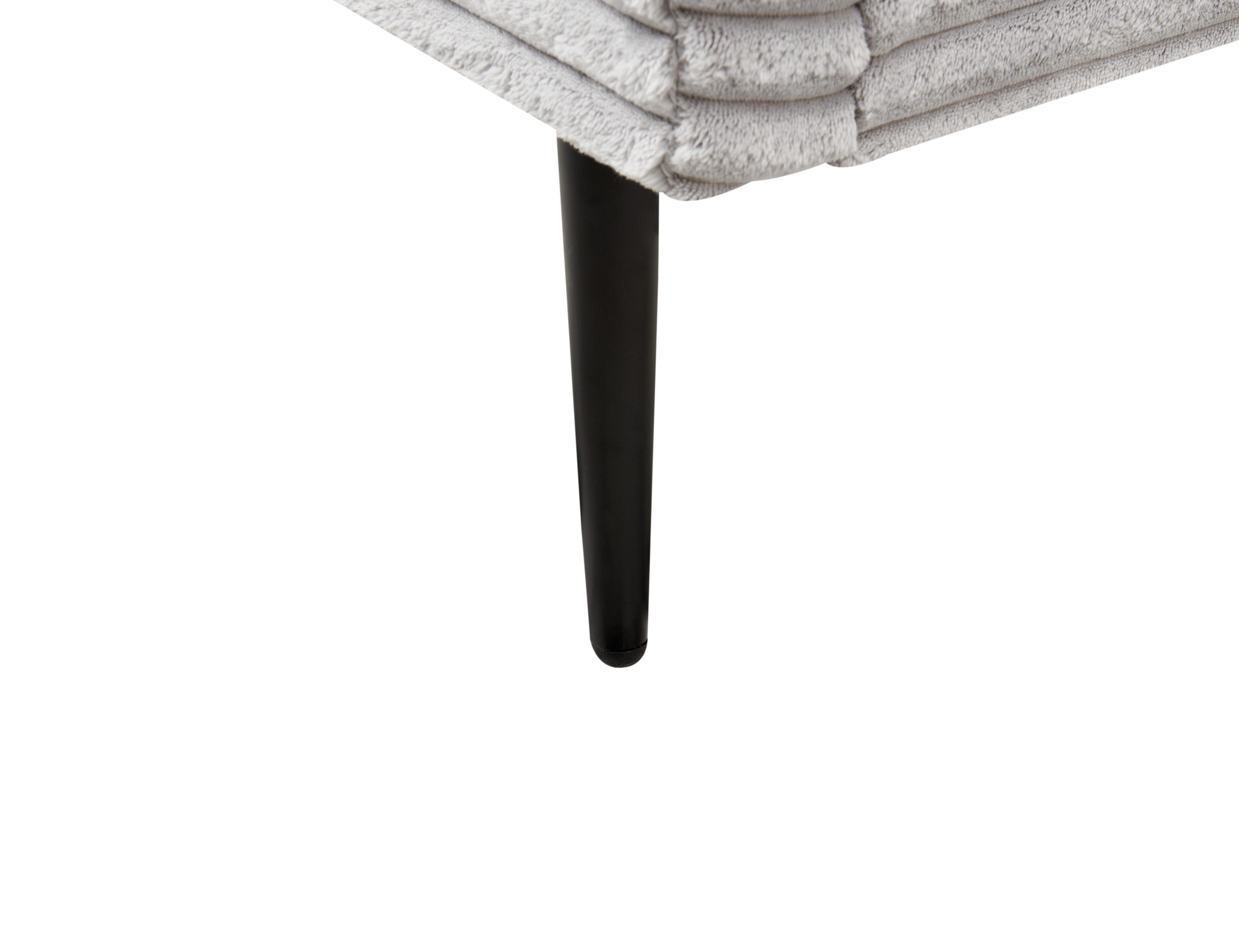 Bed Corduroy FLAYAT 180 x 200 cm Lichtgrijs