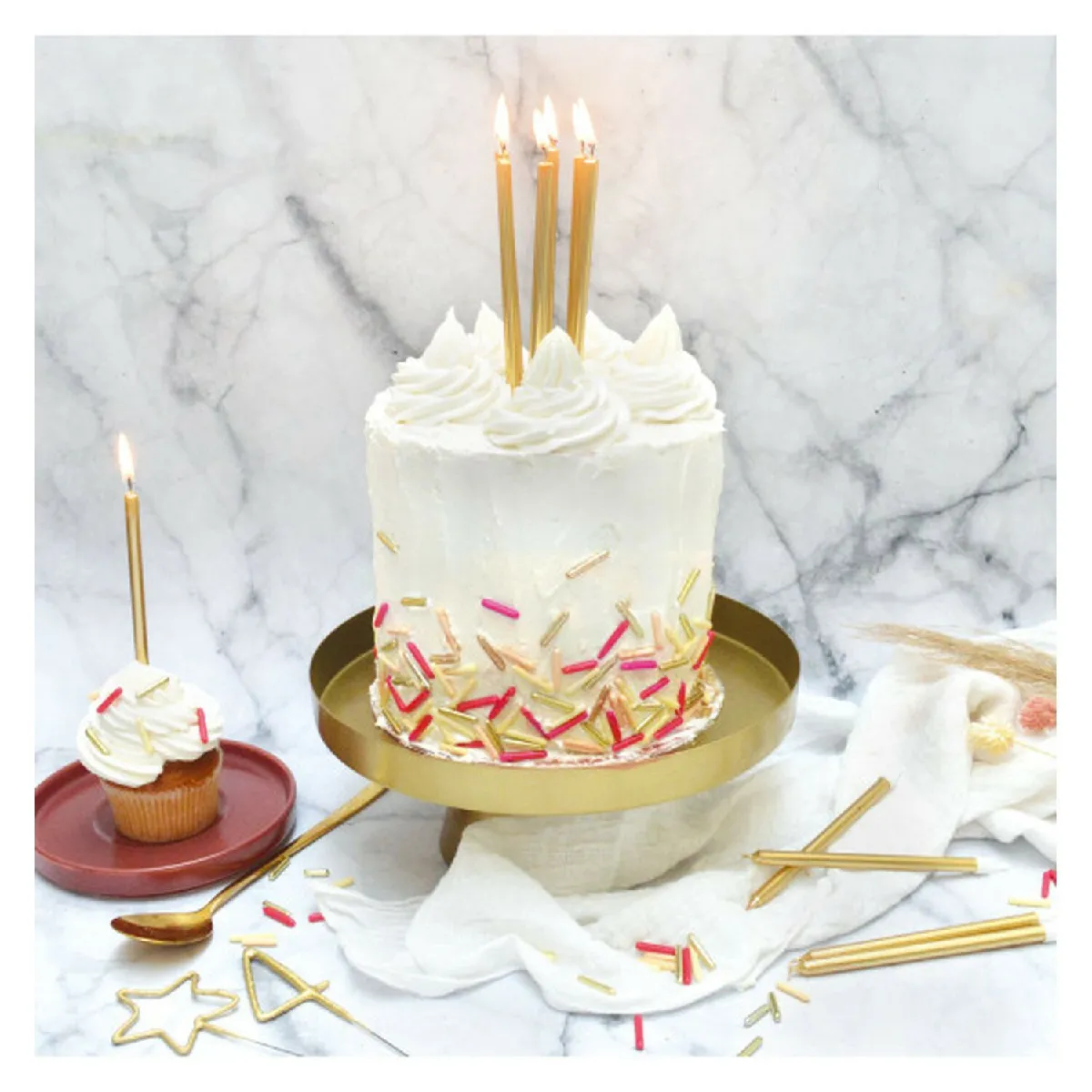 ScrapCooking Bougies Longues Dorées