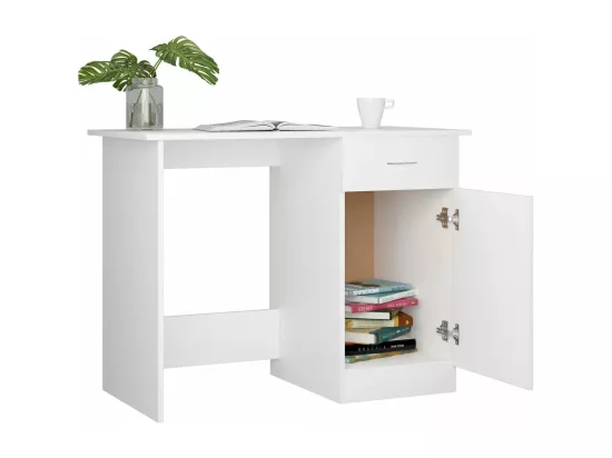 Bureau Blanc 100x50x76 cm Bois d'ingénierie