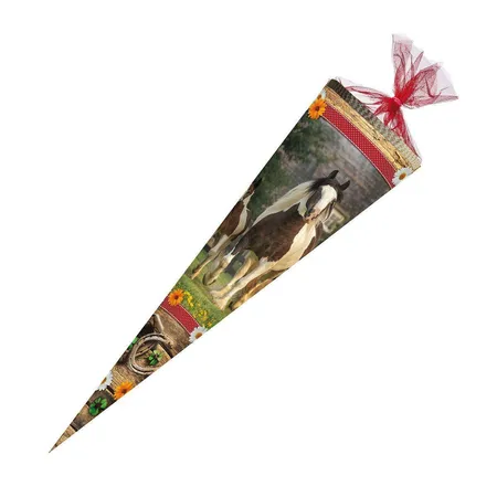 Nestler Schultüte Pferdekoppel 70 cm rund mit Sound