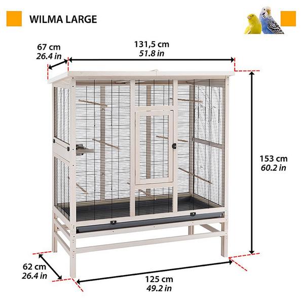ferplast Vogelvoliere Wilma, hellbraun