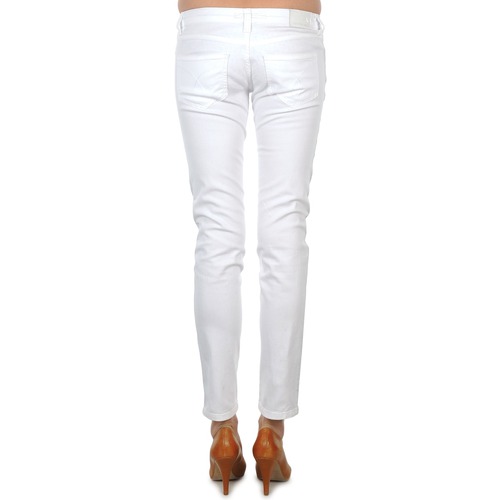 Calvin Klein Jeans - JEAN BLANC BORDURE ARGENTEE - Blanc