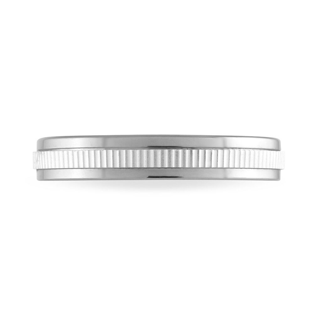 Alliance 1 Anneau Strie Ruban Plat Or Bicolore