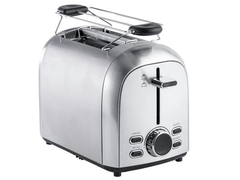 FURBER Toaster Crusty Silber Toaster zum gleichzeitigen Rösten von 2 Brotscheiben