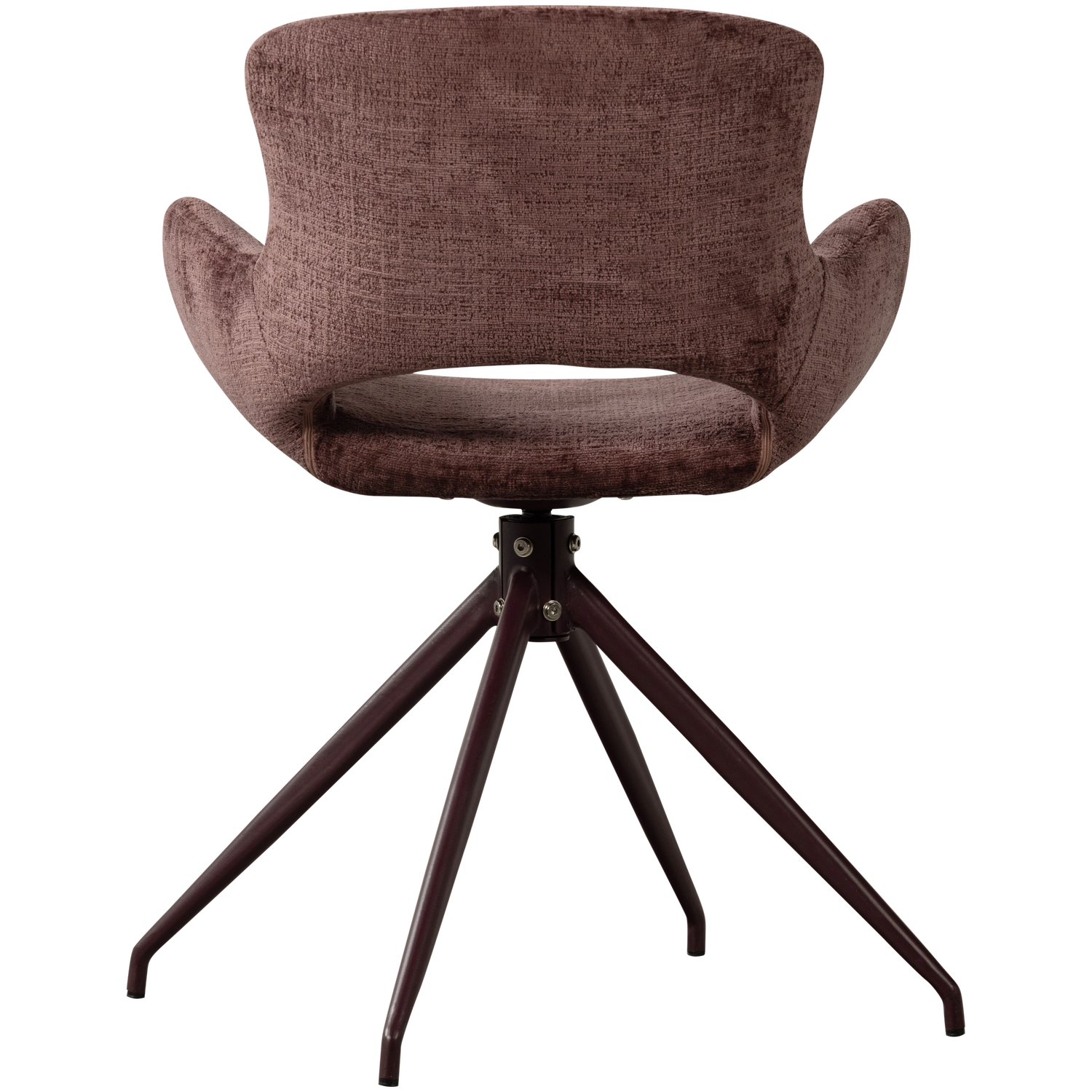 WOOOD Eliva Eetkamerstoel - Structure Velvet - Paars