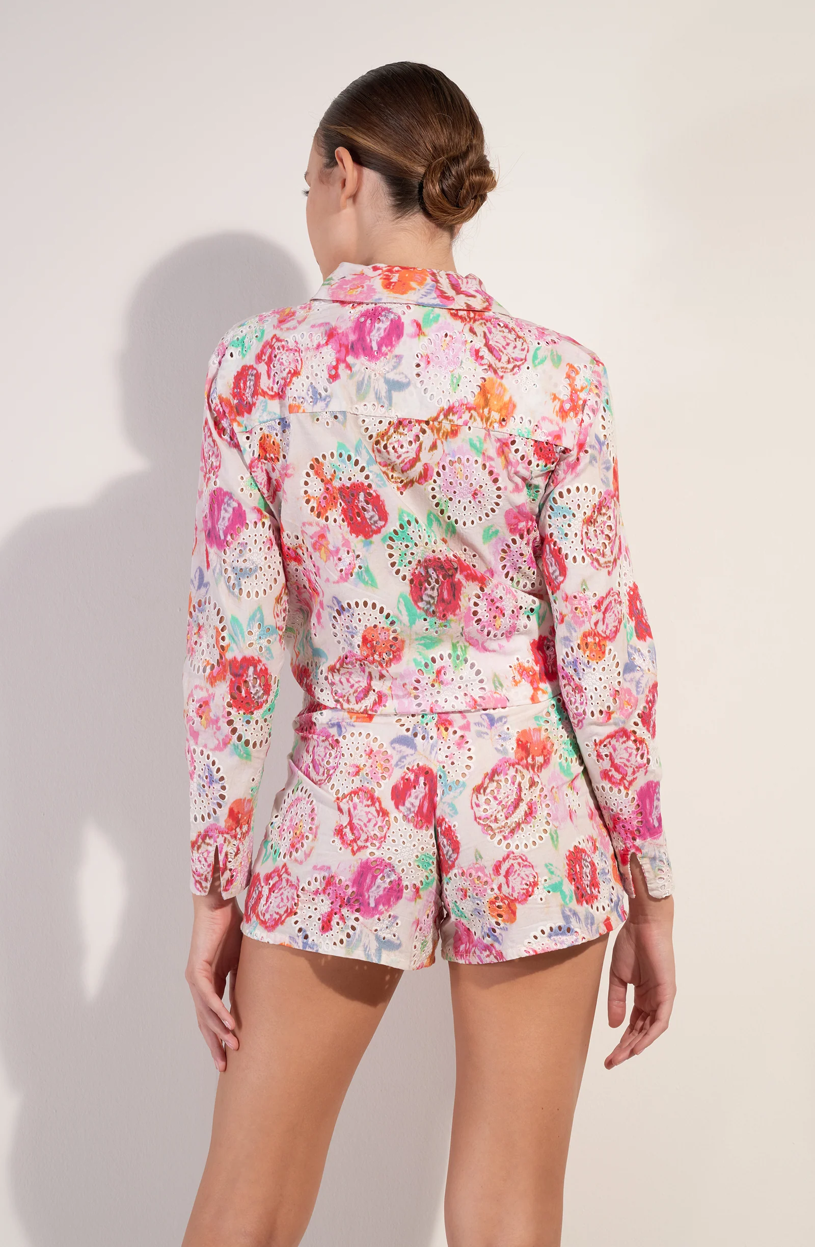shuna Short ample en broderie Anglaise imprimé Garden