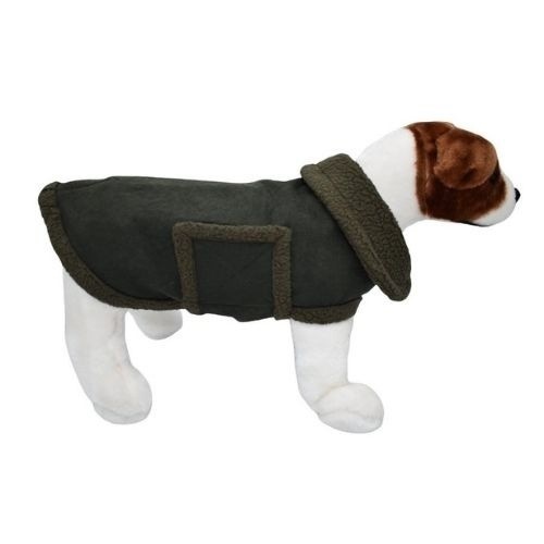 Casaco de nobuck cinza leal para cães
