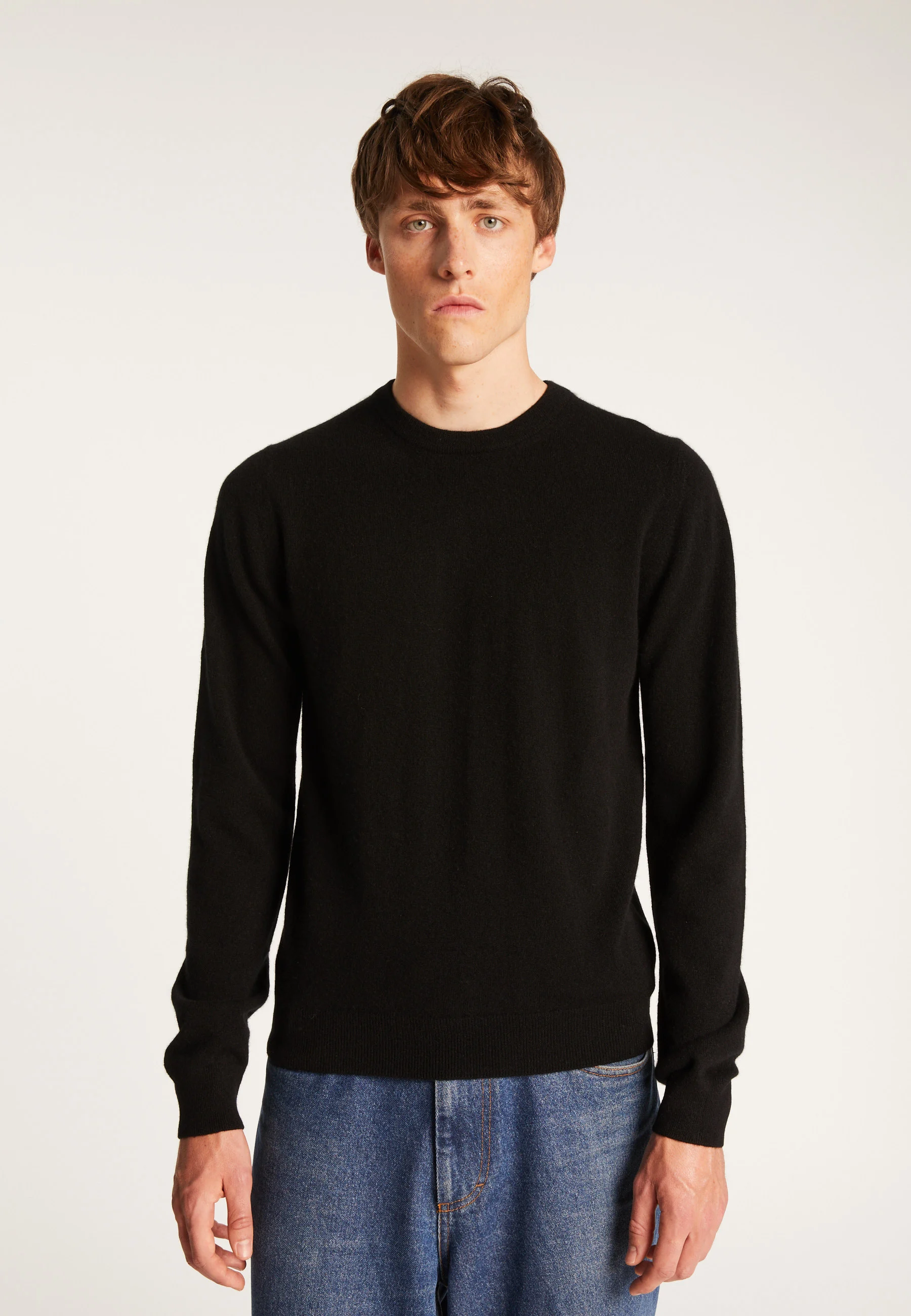 EVAINAH24 - Pull col rond en cachemire | Noir