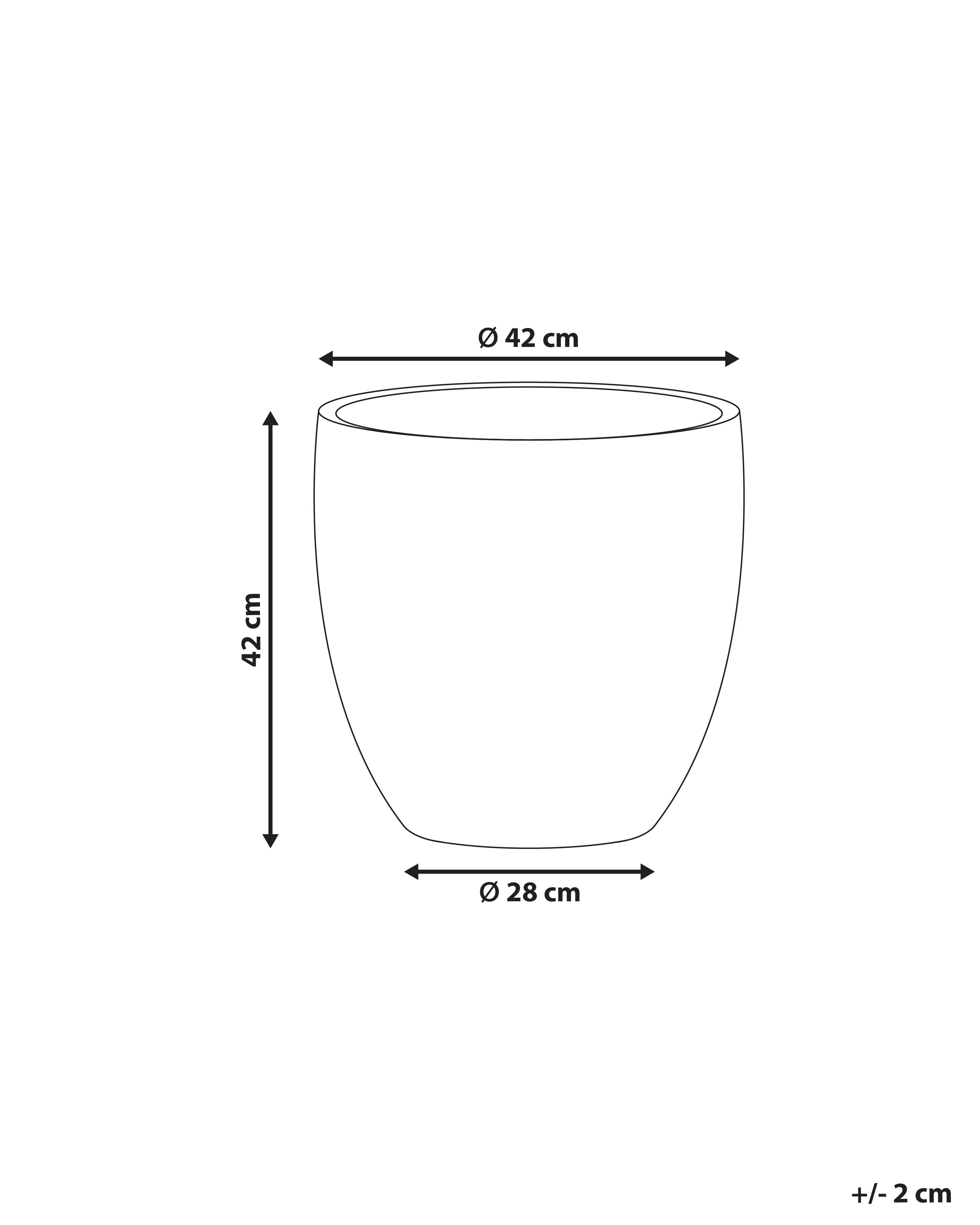Bloempot BAIYUN 42 cm Zwart