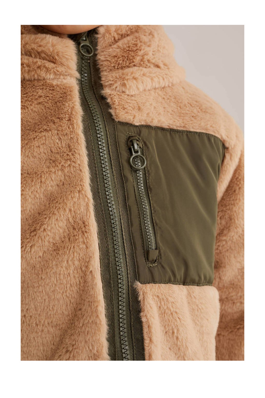 WE Fashion reversible jas winter donkergroen