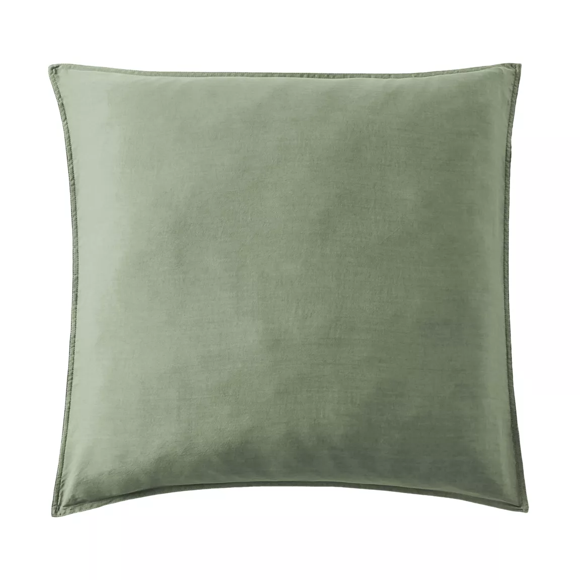 Taie d'oreiller carrée lyocell Tencel™ lavé (80 x 80 cm) Olivia Vert romarin