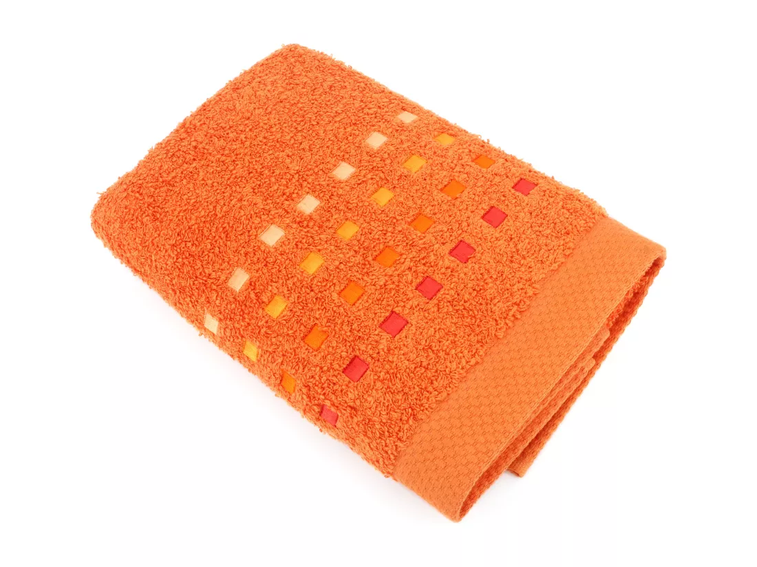 Serviette de toilette 50x100 cm coton 550 g/m2 PURE PRIMAVERA Orange Butane