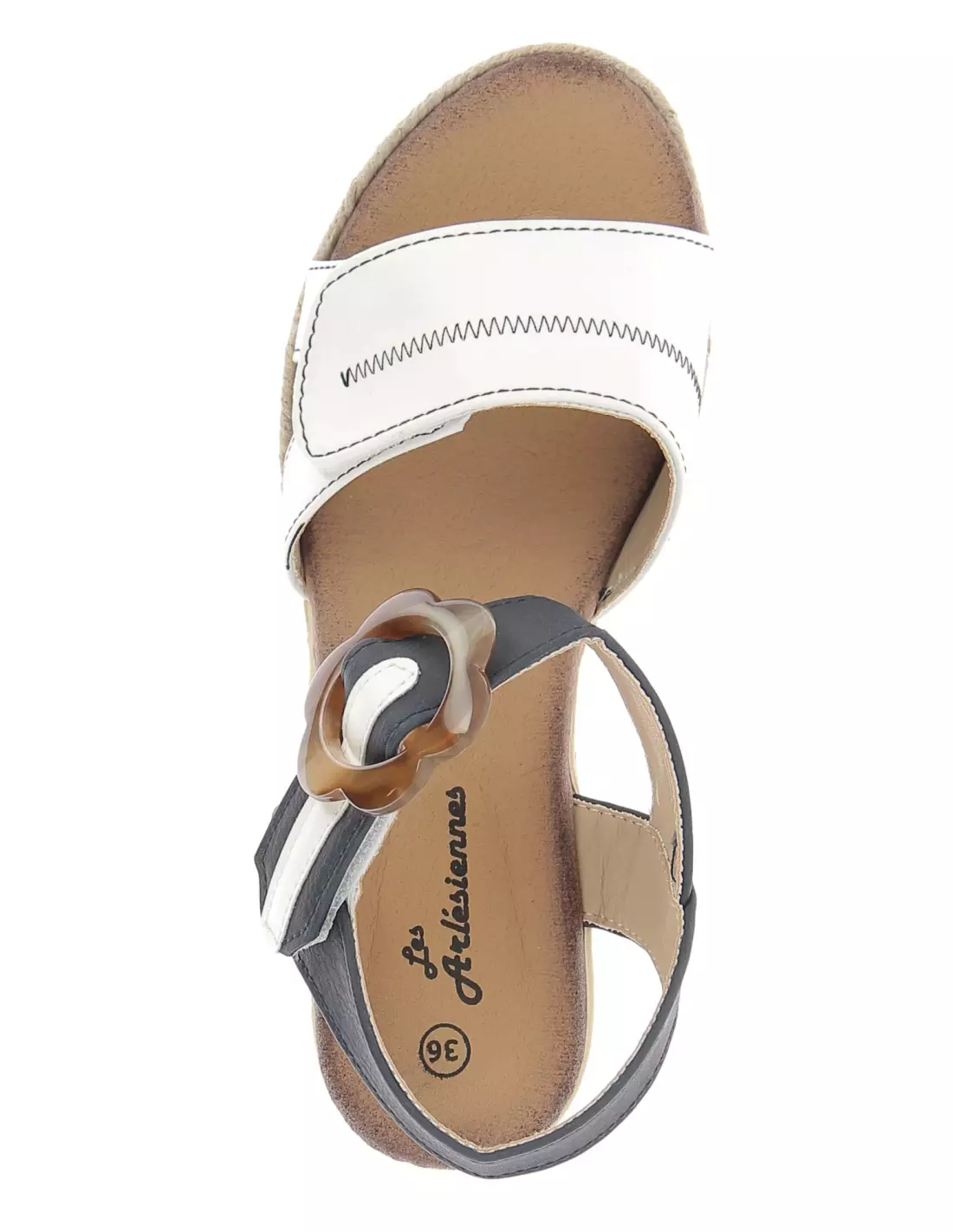 LES ARLESIENNES B924560 - Sandales & nu-pieds Whitenavy