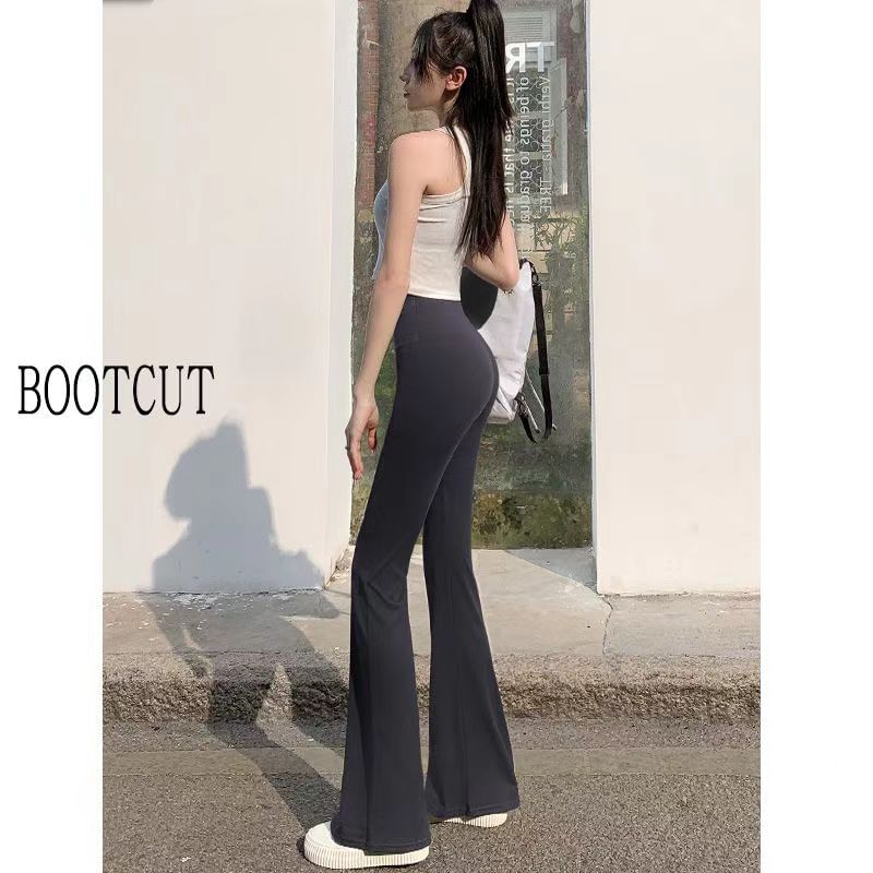 Everose - Hoge taille effen uitlopende yogabroek