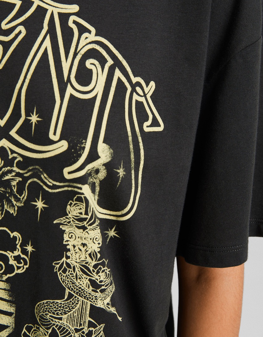 Camiseta de manga curta com estampa