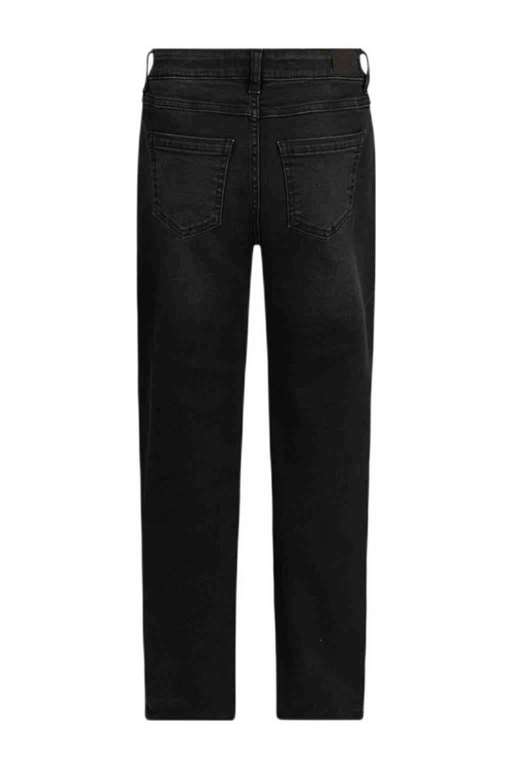 Shoeby high waist straight leg jeans grey denim/roze
