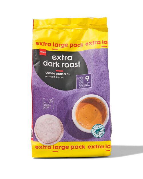 50 dosettes de café extra dark roast