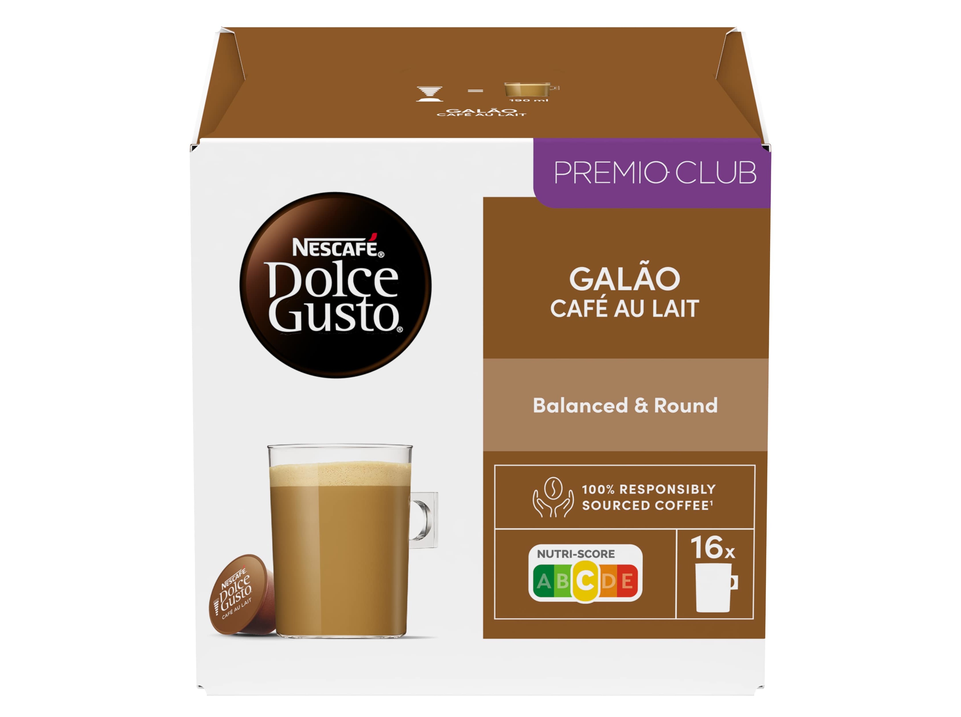 CÁPSULAS DOLCE GUSTO CAFÉ AU LAIT 16UN