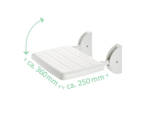 Eco witte opvouwbare douchestoel