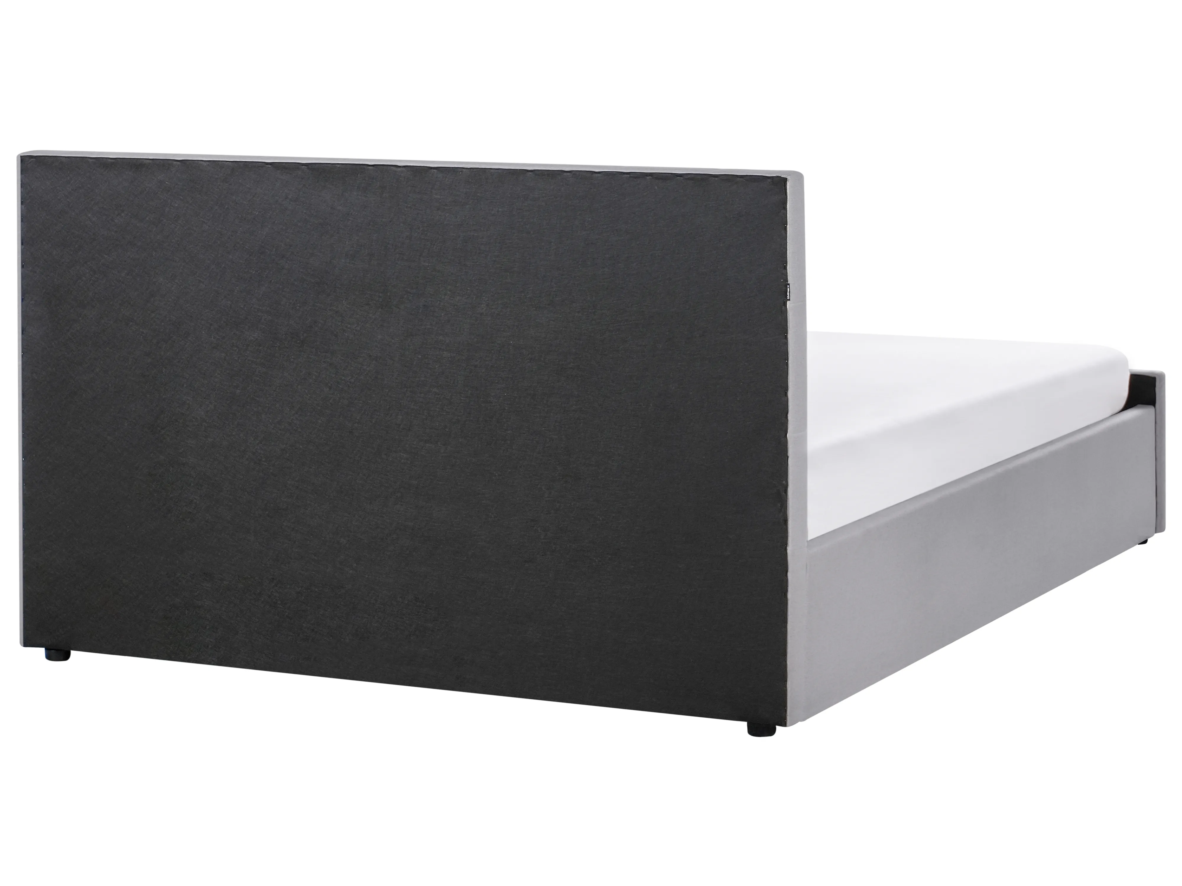 Bed met opbergruimte Stof AMIENS 180 x 200 cm Lichtgrijs