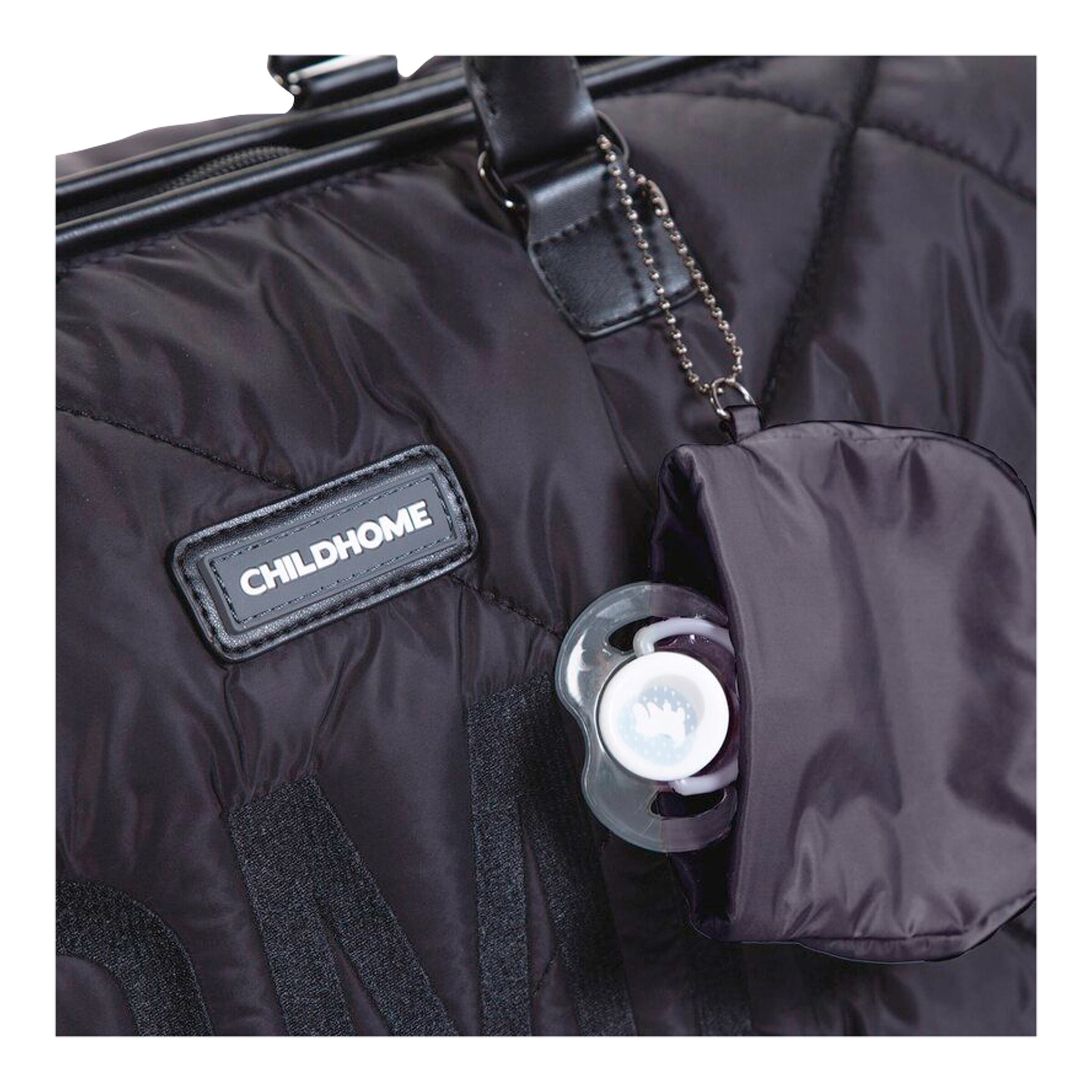 Childhome Wickeltasche Mommy Bag schwarz gesteppt