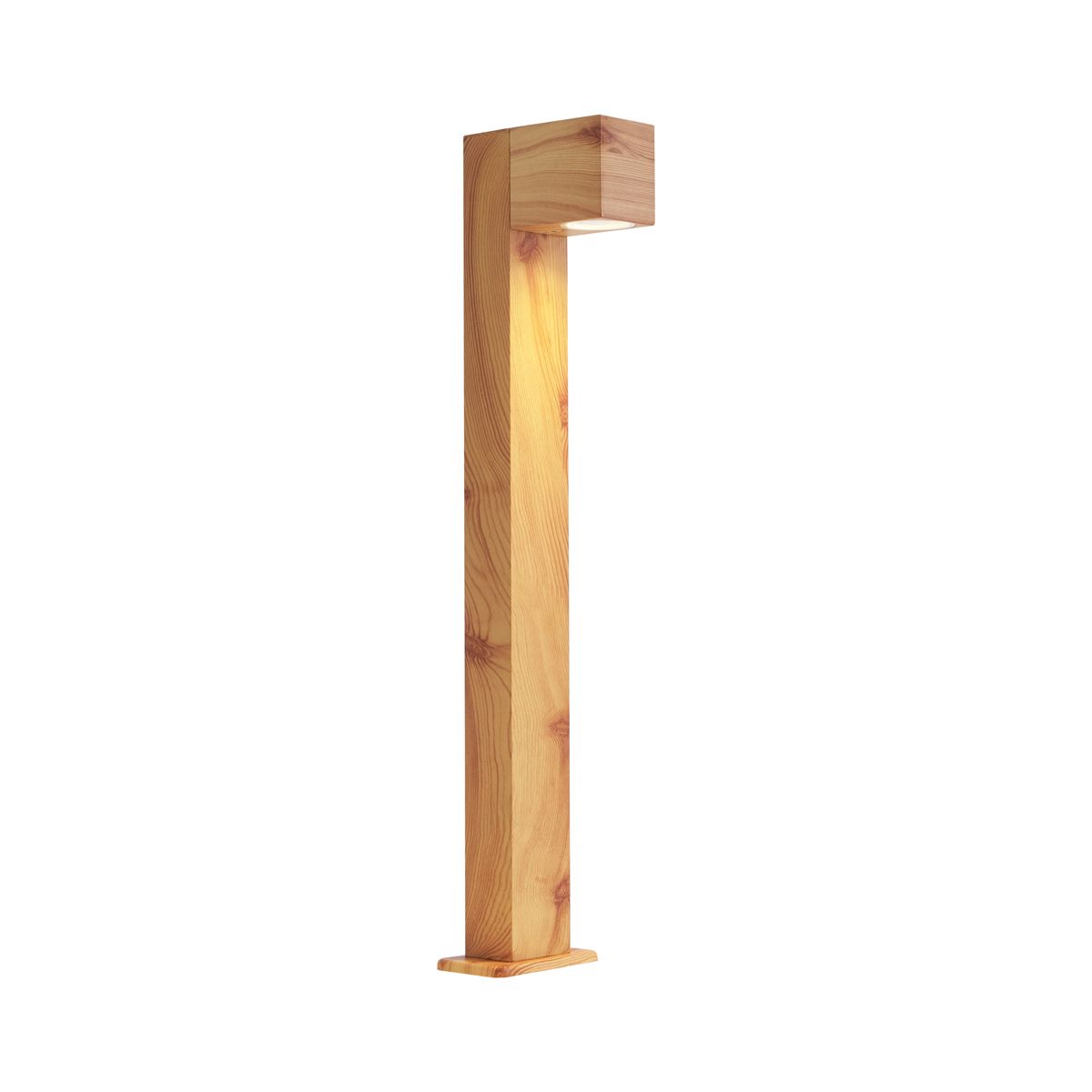 Moderne staande buitenlamp aluminium met hout print 65cm IP44 - Baleno