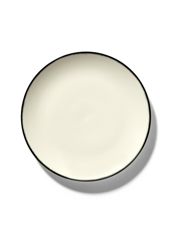 Serax Dé tableware by Ann Demeulemeester dinerbord Ø24 set van 2 White/Black 4
