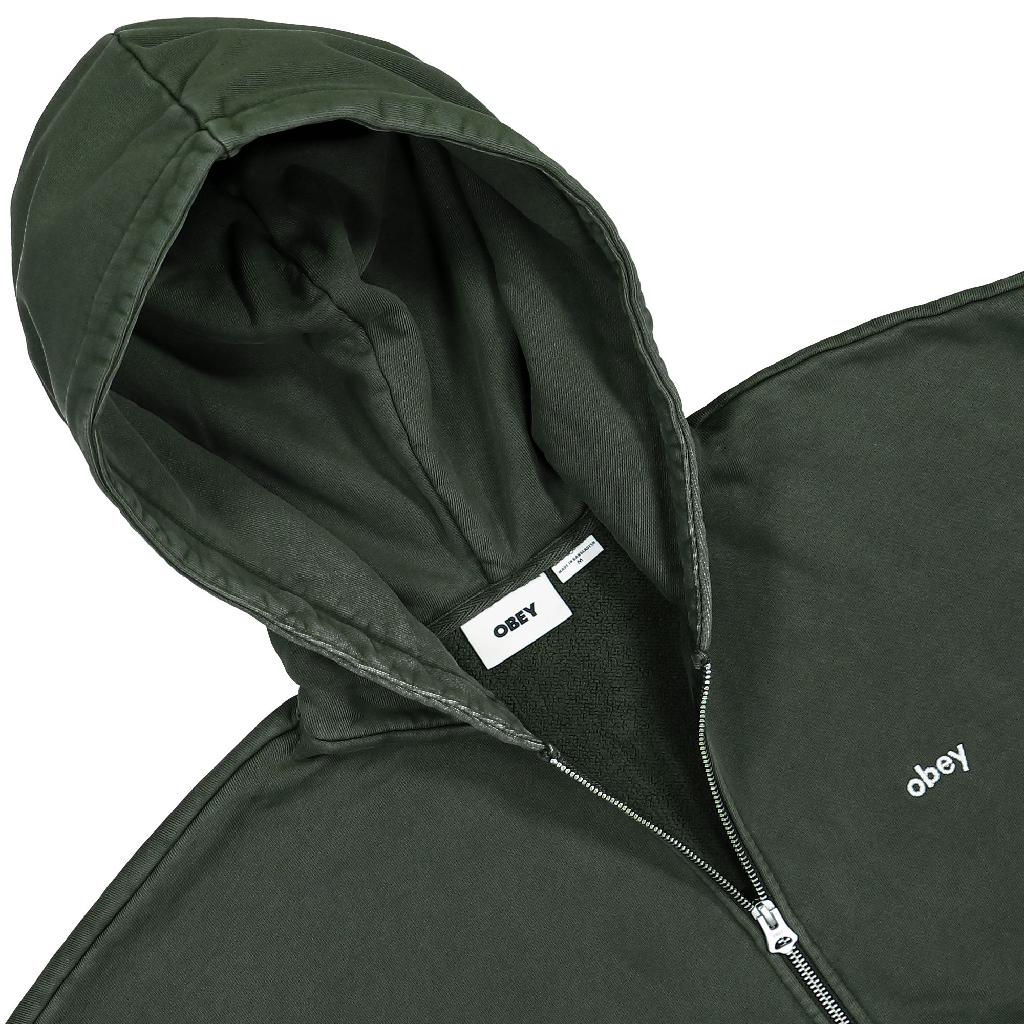 Obey<br>Lowercase Pigment Zip Hoodie
