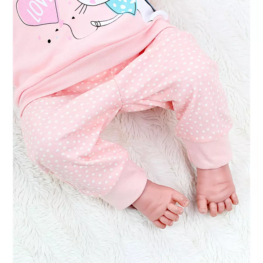 TupTam Baby Mädchen Langarmshirt Babyhose Outfit 2teilig apricot