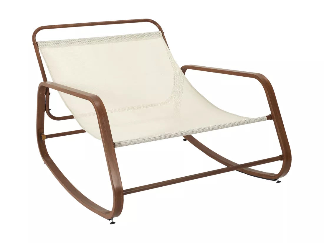 Fauteuil A Bascule Miami Imitation Bois