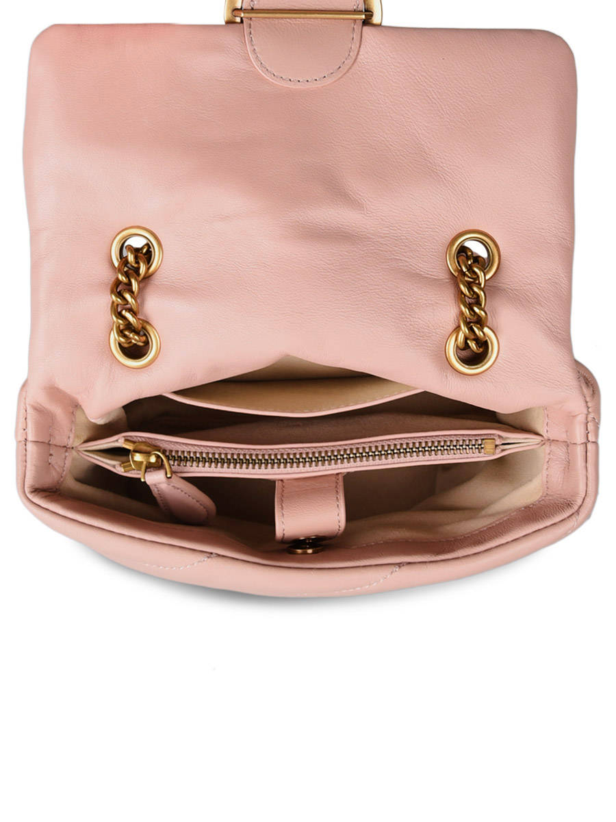 Sac bandoulire Mini Love Bag Puff Maxi Quilt cuir PINKO