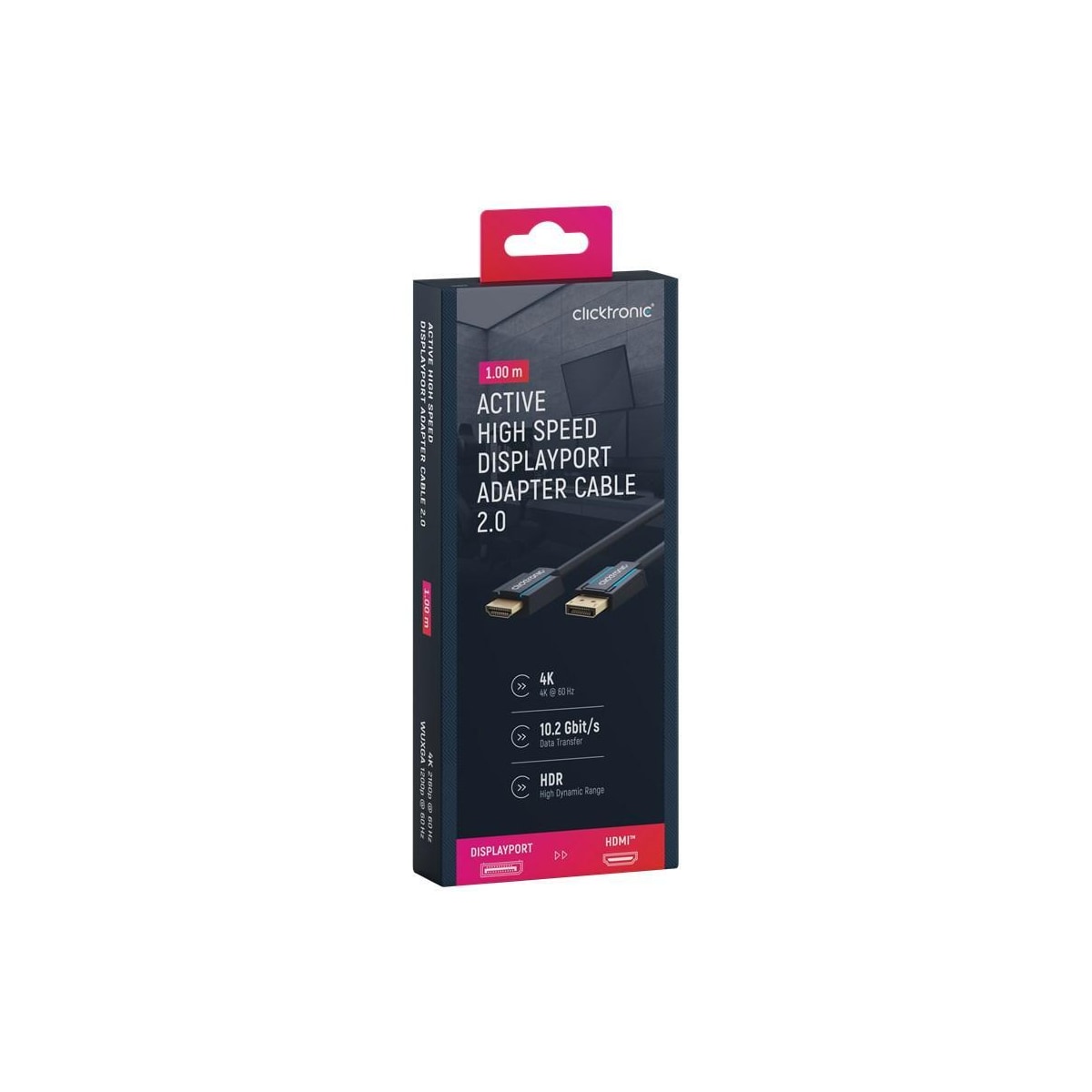 Adapterkabel fra Active Displayport 1.2 til HDMI 