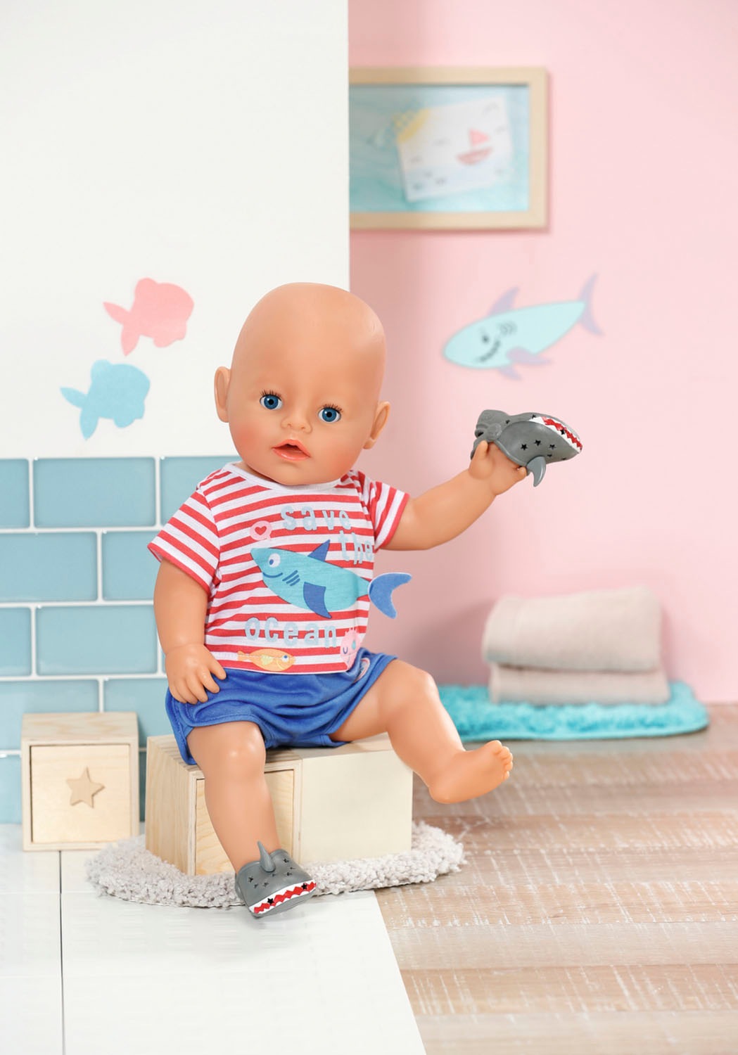 Baby Born Puppenkleidung »Bath Pyjamas & Clogs blau, 43 cm«