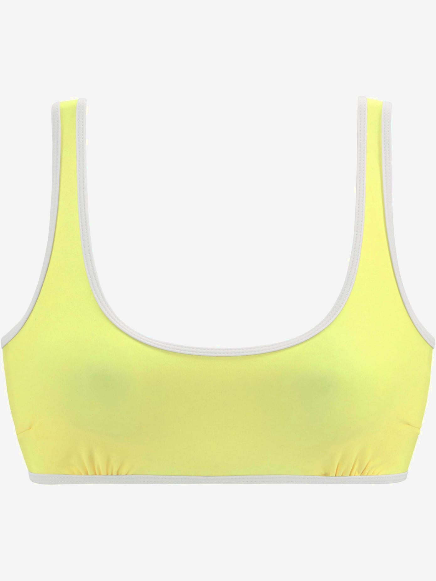 Haut de bikini bustier passepoils contrastés