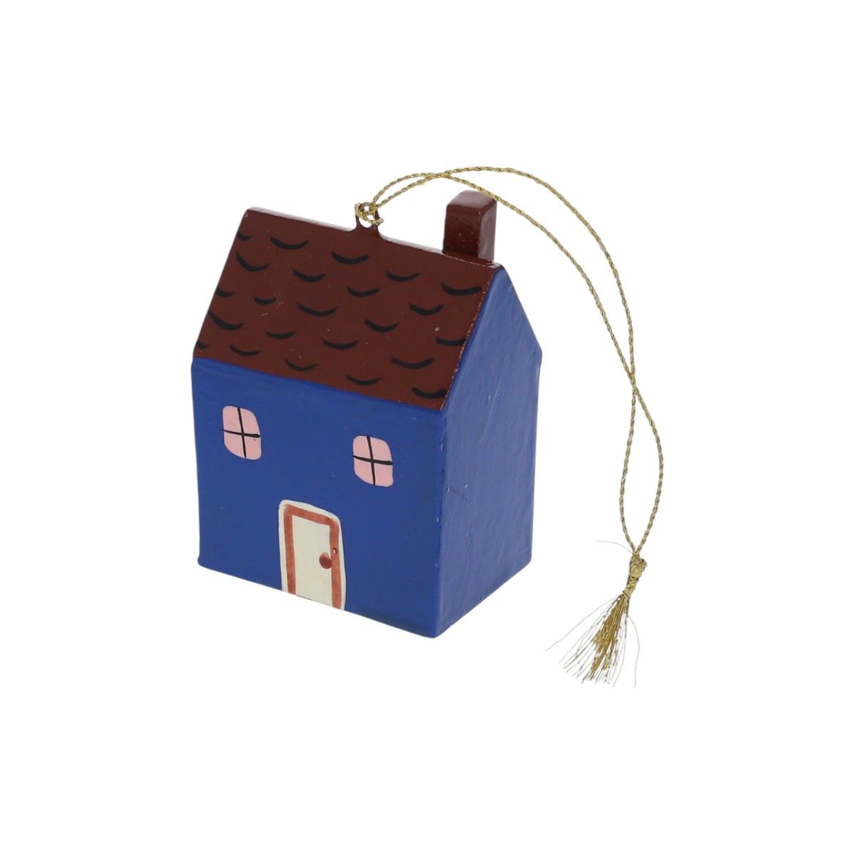 Suspension de Noël maison bleue Atelier jasmin