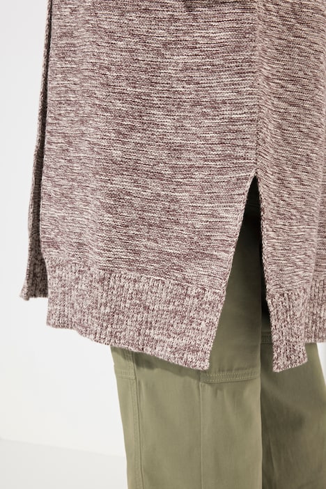 Long-Strickjacke, offenes Modell, Biobaumwolle
