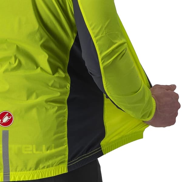 Veste vélo CASTELLI SQUADRA STRETCH JKT ELECTRIC LIME/DARK GRAY