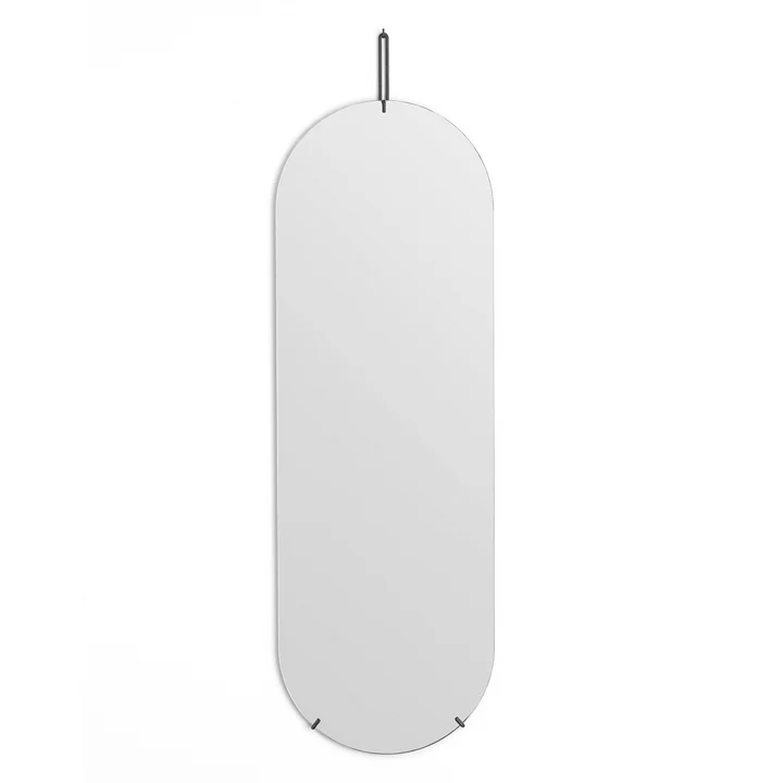 Moebe - Wandspiegel oval, 133 cm x 44 cm, schwarz