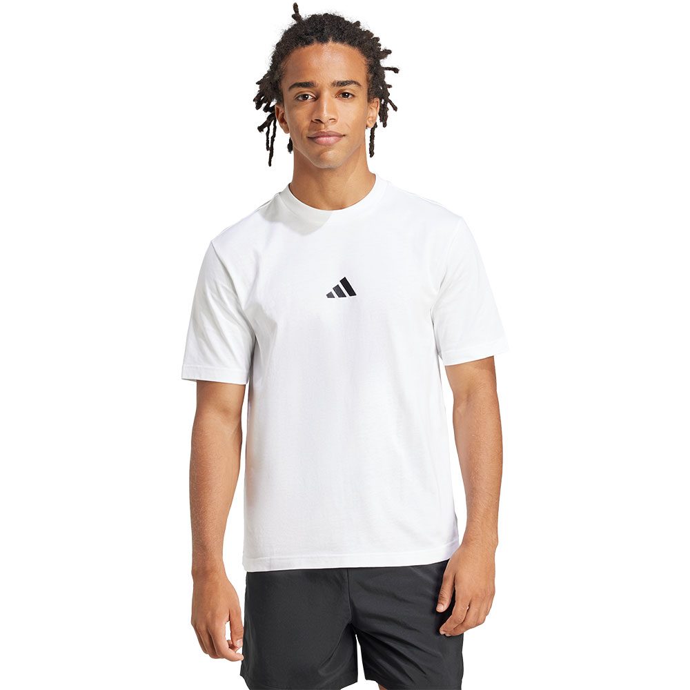adidas Essentials Small Logo Single Jersey T-Shirt Herren white